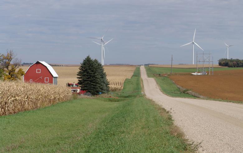 Wind turbines. Author U.S. Department of Agriculture. License Creative Commons Attribution-NoDerivs 2.0 Generic